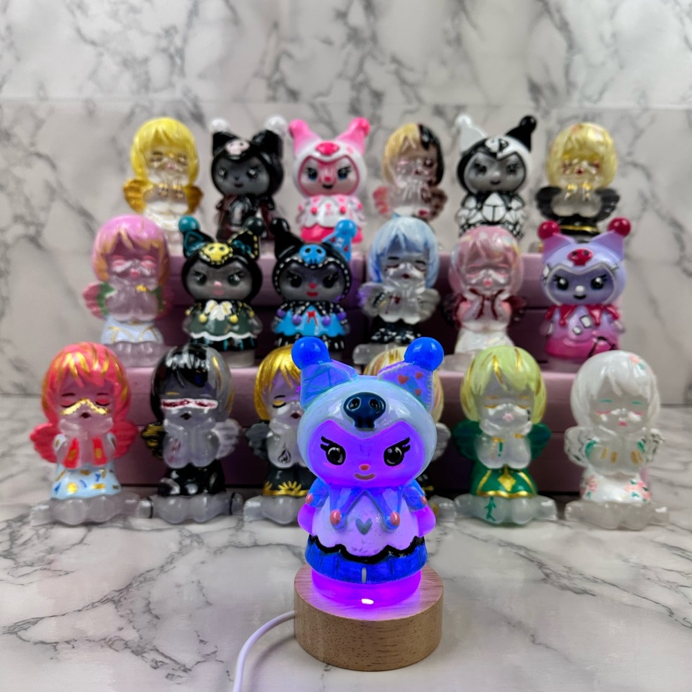 Hand Painted Real Selenite Crystal